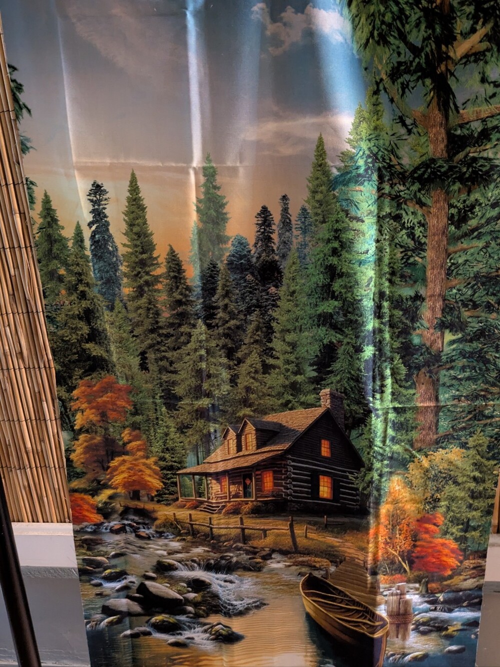 Cotton Fabric Panel Woodland Retreat